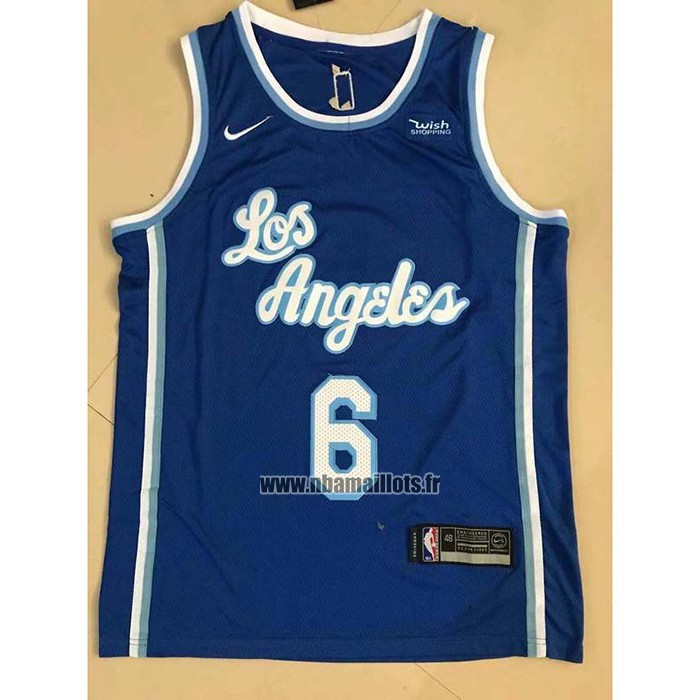 Maillot Los Angeles Lakers LeBron James NO 6 Classic 2021-22 Bleu